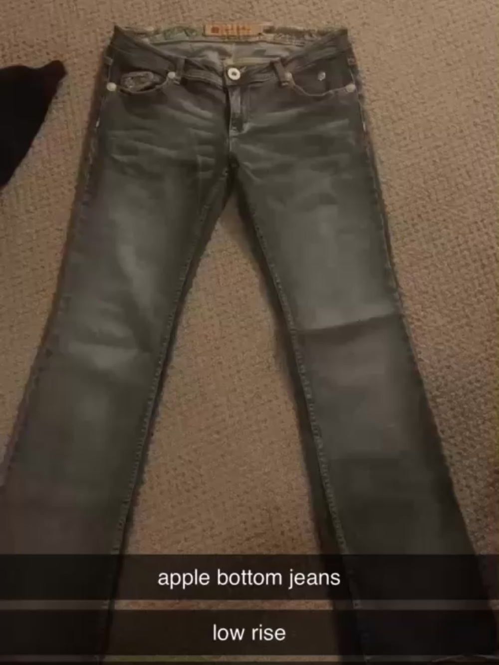 Apple Bottoms Skinny Low-Rise Jeans - Gray Wash
